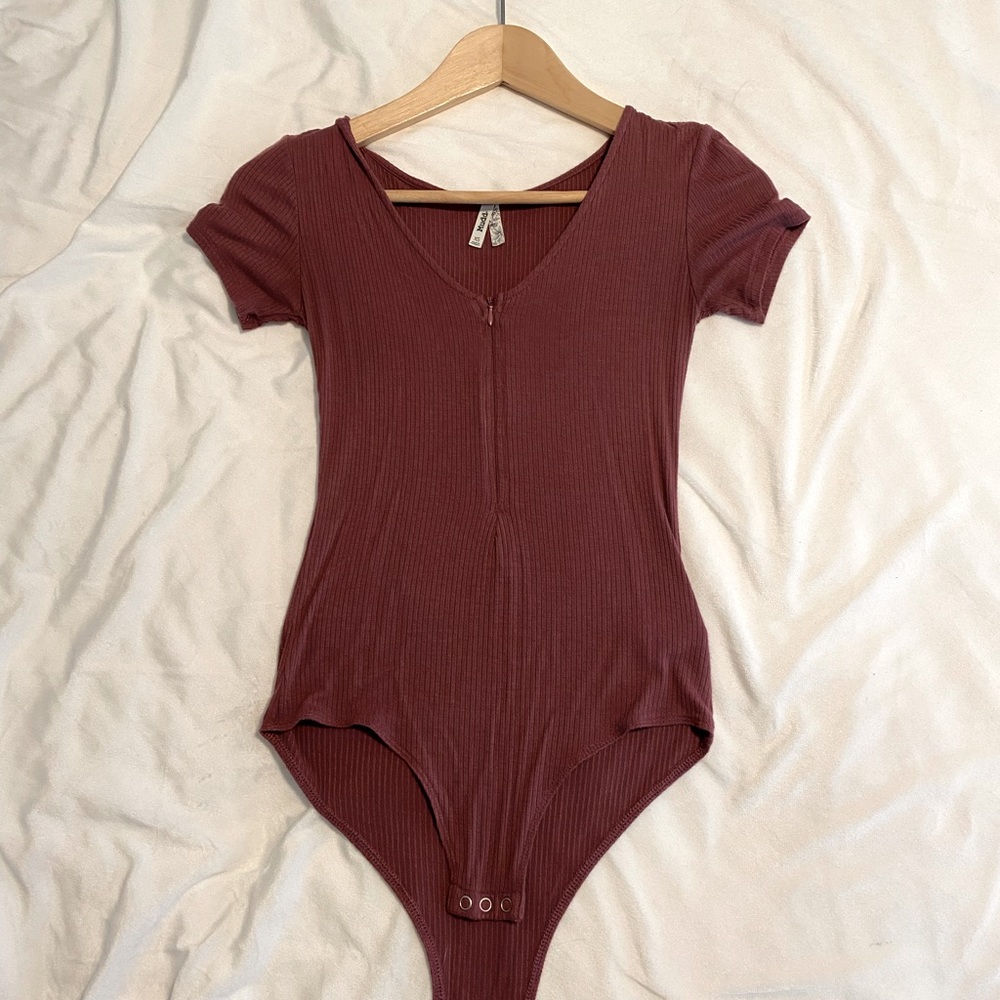 MUDD BRAND ONE PIECE TEDDY WITH BUTTONS AND WORKING ZIPPER
